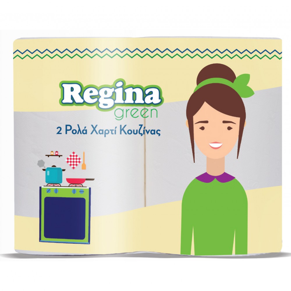 Regina Green Ρολό Κουζίνας Λευκό 2Φ 173gr