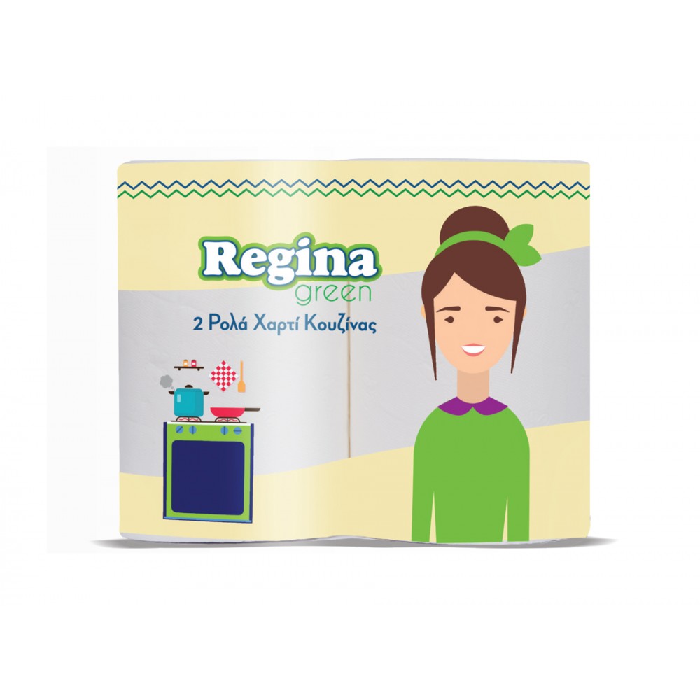 Regina Green Ρολό Κουζίνας Λευκό 2Φ 173gr