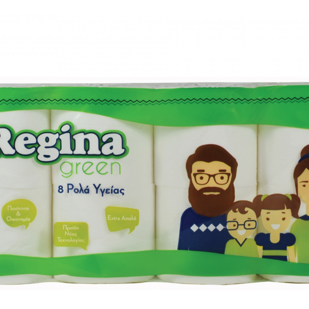 Regina Green Χαρτί Υγείας 2Φ 8 Ρολά 63gr