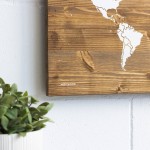 Woody Παγκόσμιος Χάρτης Ξύλινος Miss Wood - XL 90 x 60 cm