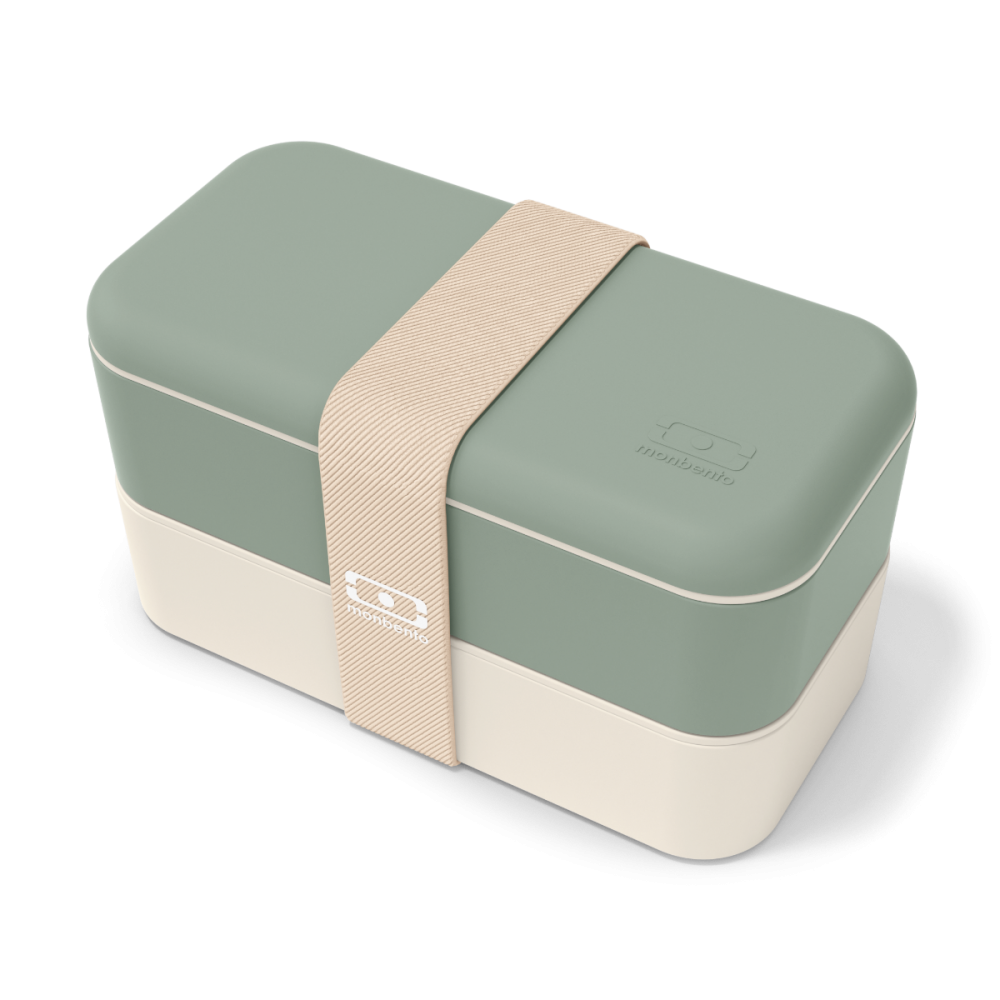 Δοχείο Φαγητού Monbento MB Original (PP) - Made In France - Natural Green - 18,5x9,4x10cm - 1000ml