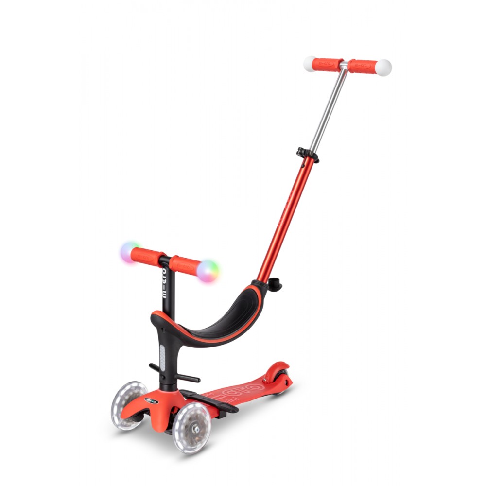 Πατίνι Micro Mini2Grow Deluxe Magic LED - Κόκκινο