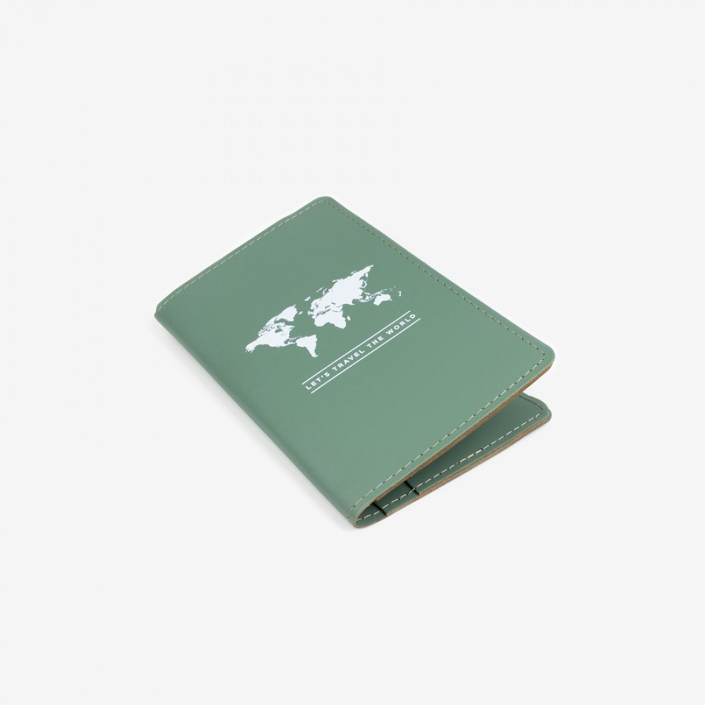 Miss Wood Δερμάτινη θήκη διαβατηρίου - Πράσινο