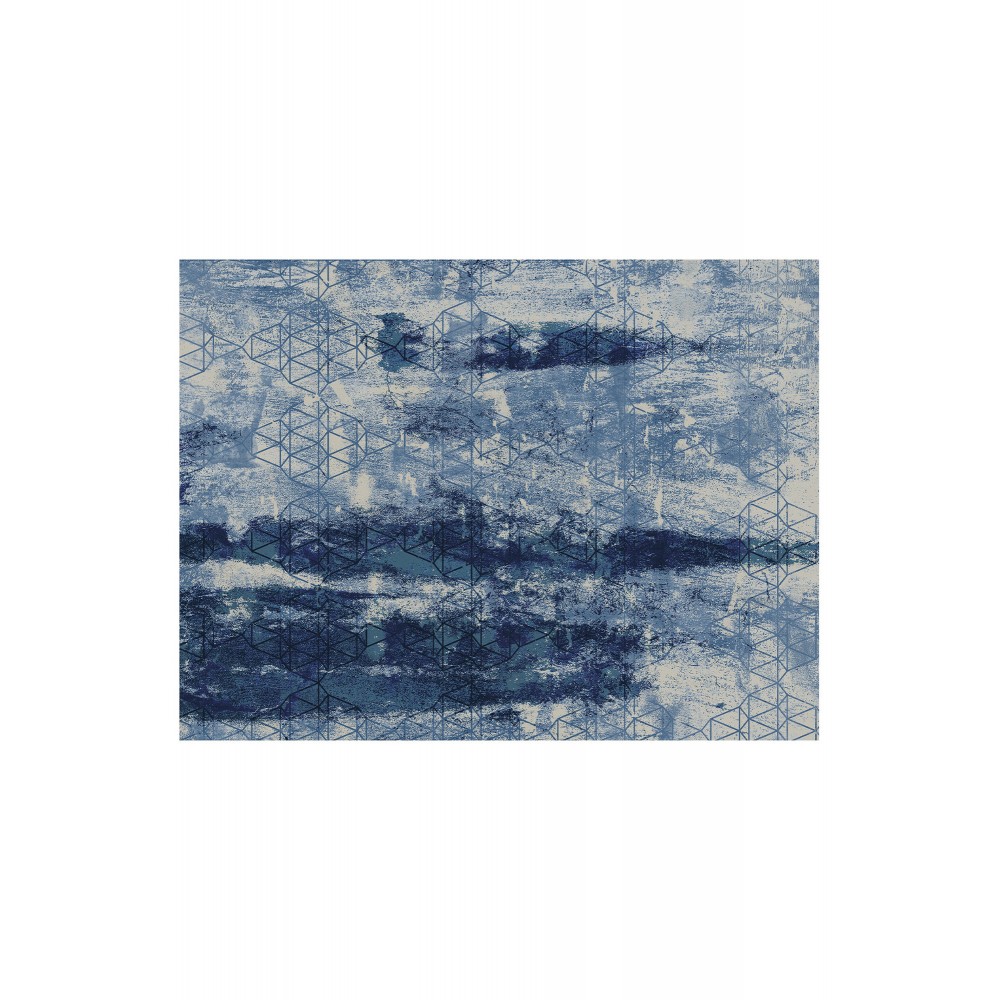 Contento Matteo Σουπλά Βινυλίου 40x30 Abstract Paint - Μπλε