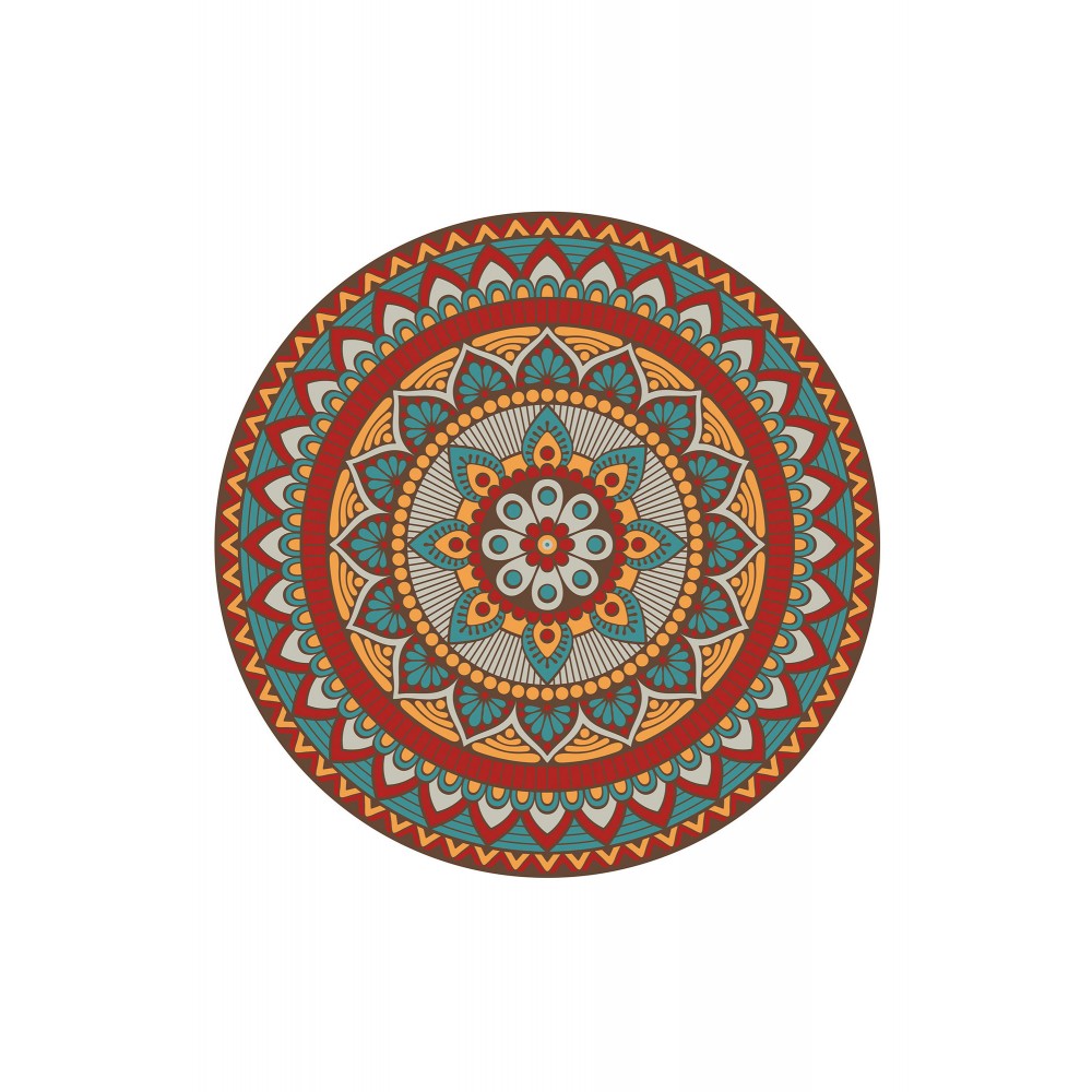 Contento Matteo Σουπλά Βινυλίου 38cm Στρογγυλό - Boho - Κόκκινο