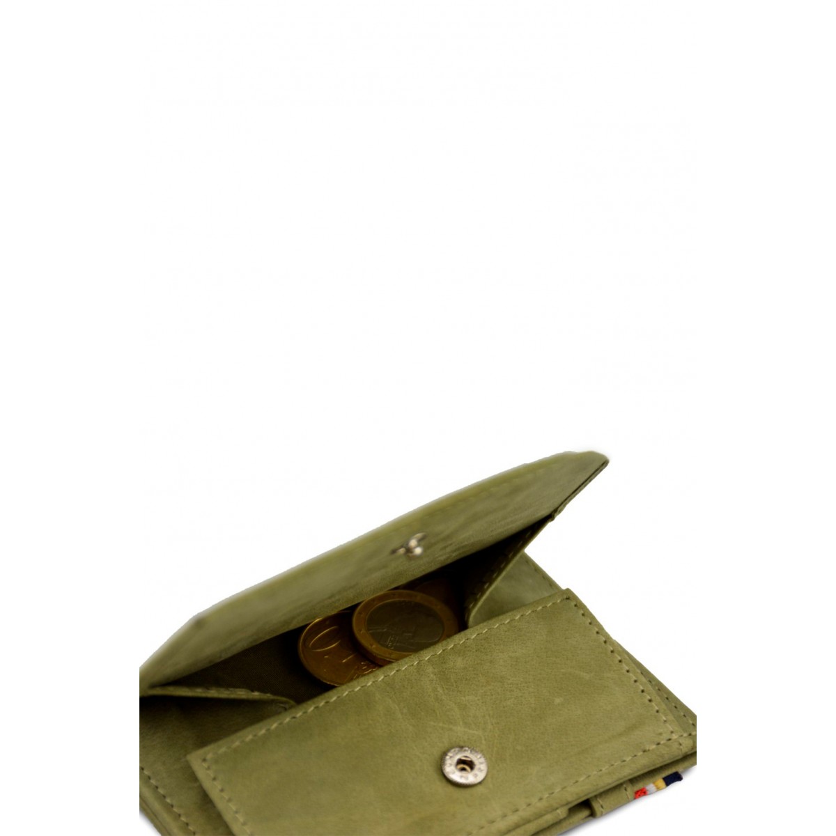 Garzini Essenziale Coin Pocket Πορτοφόλι - Vintage - Πράσινο (Olive Green)