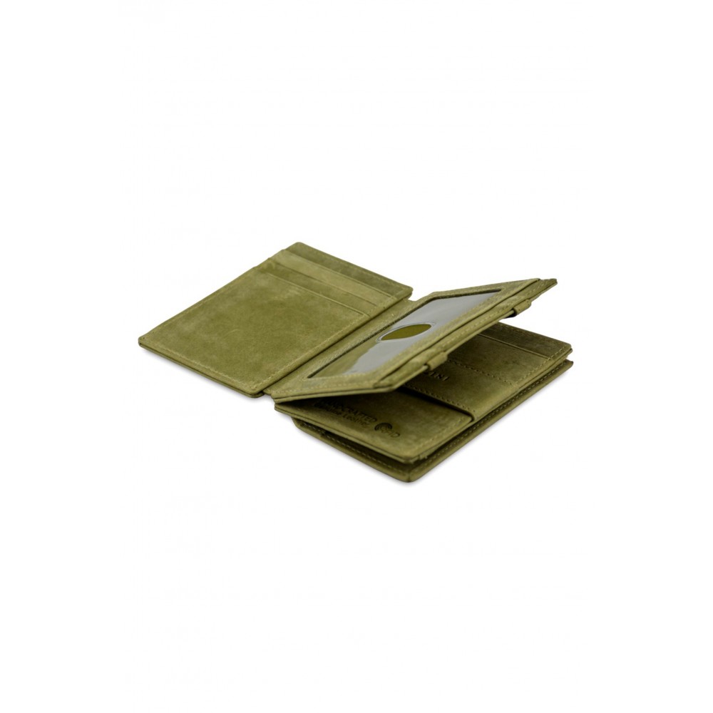 Garzini Magistrale Coin Wallet - Vintage - Πράσινο (Olive Green)