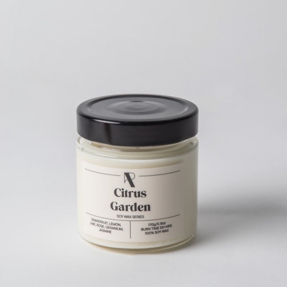 Soy Wax Series: Citrus Garden - 170g - Φυτικό Κερί Σόγιας σε βάζο