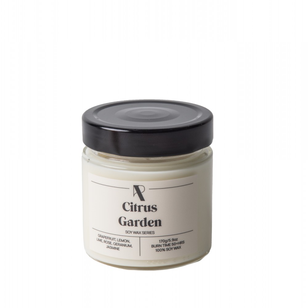 Soy Wax Series: Citrus Garden - 170g - Φυτικό Κερί Σόγιας σε βάζο