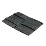 Garzini Cavare Wallet - Croco - Μαύρο (Black)