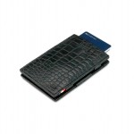 Garzini Cavare Wallet - Croco - Μαύρο (Black)