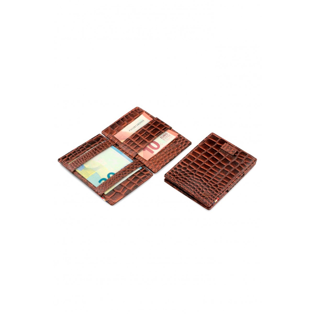 Garzini Cavare Wallet - Croco - Καφέ (Brown)