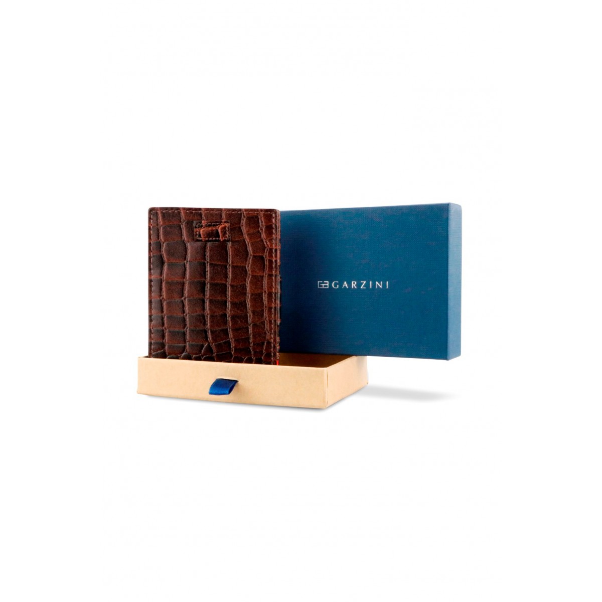 Garzini Cavare Wallet - Croco - Καφέ (Brown)