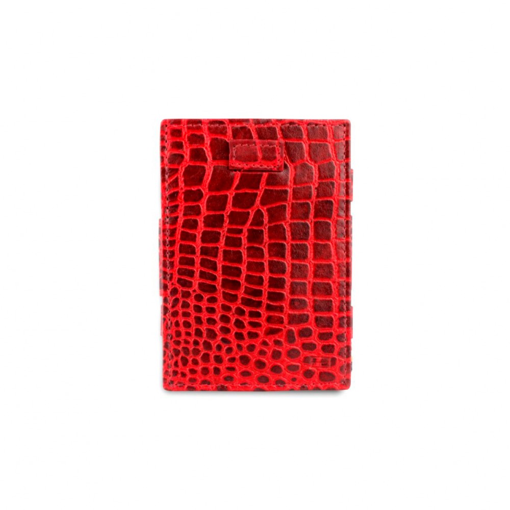 Garzini Cavare Wallet - Croco - Βυσσινί (Burgundy)