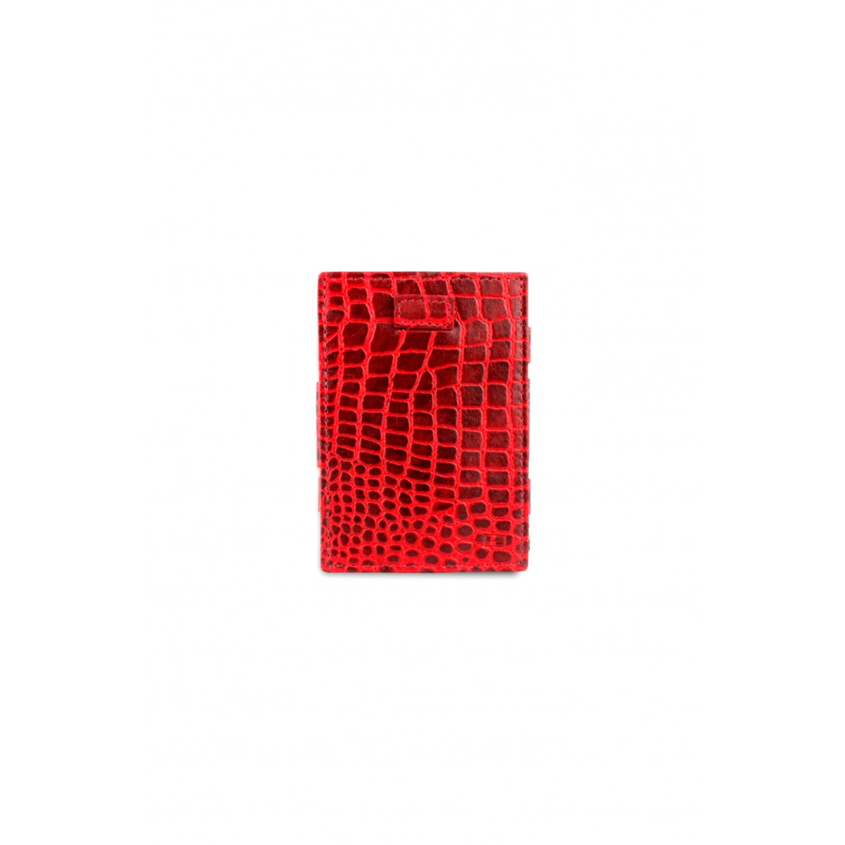 Garzini Cavare Wallet - Croco - Βυσσινί (Burgundy)