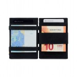 Garzini Cavare Coin Pocket Wallet - Vintage - Μαύρο 'Ανθρακα (Carbon Black)