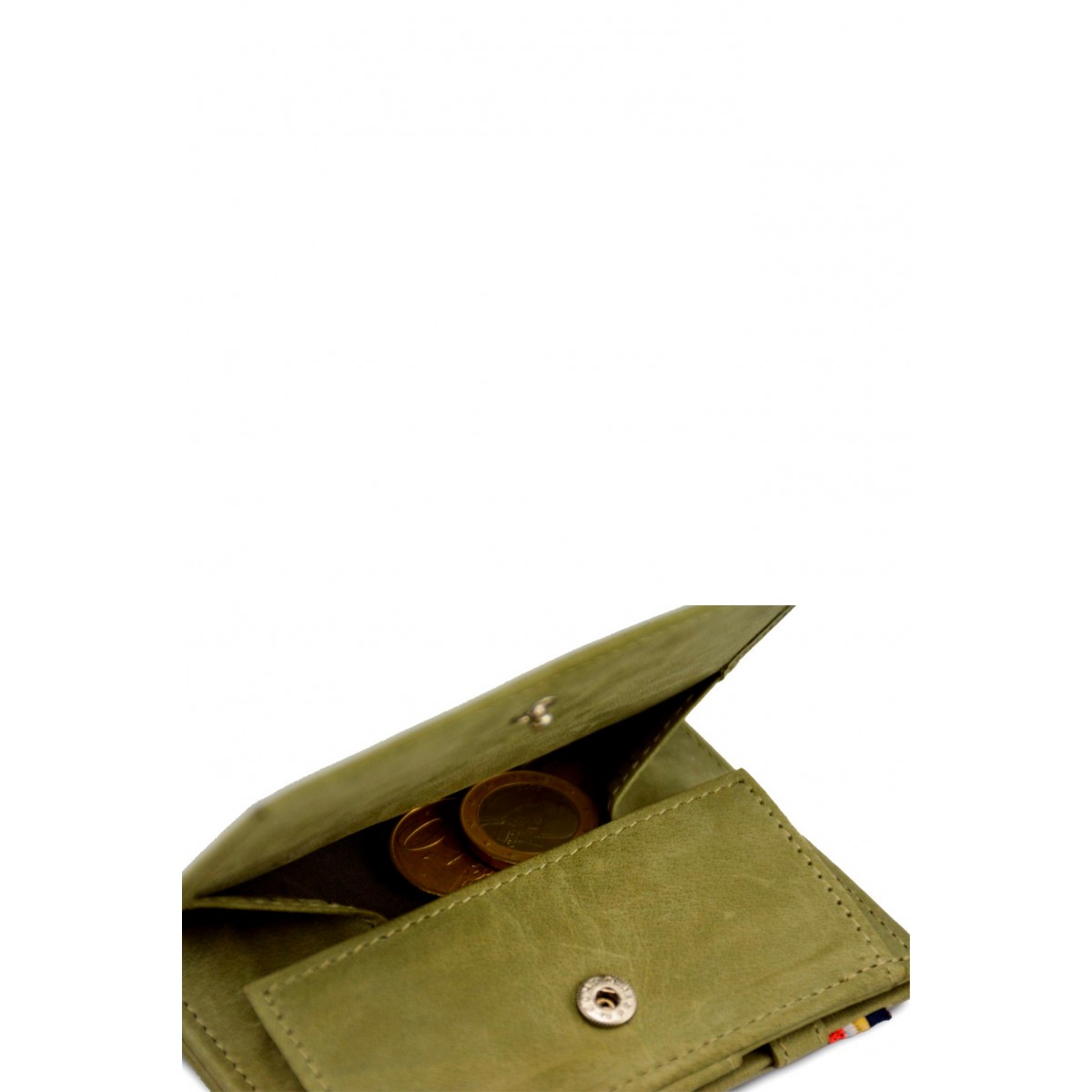 Garzini Cavare Coin Pocket Wallet - Vintage - Πράσινο (Olive Green)