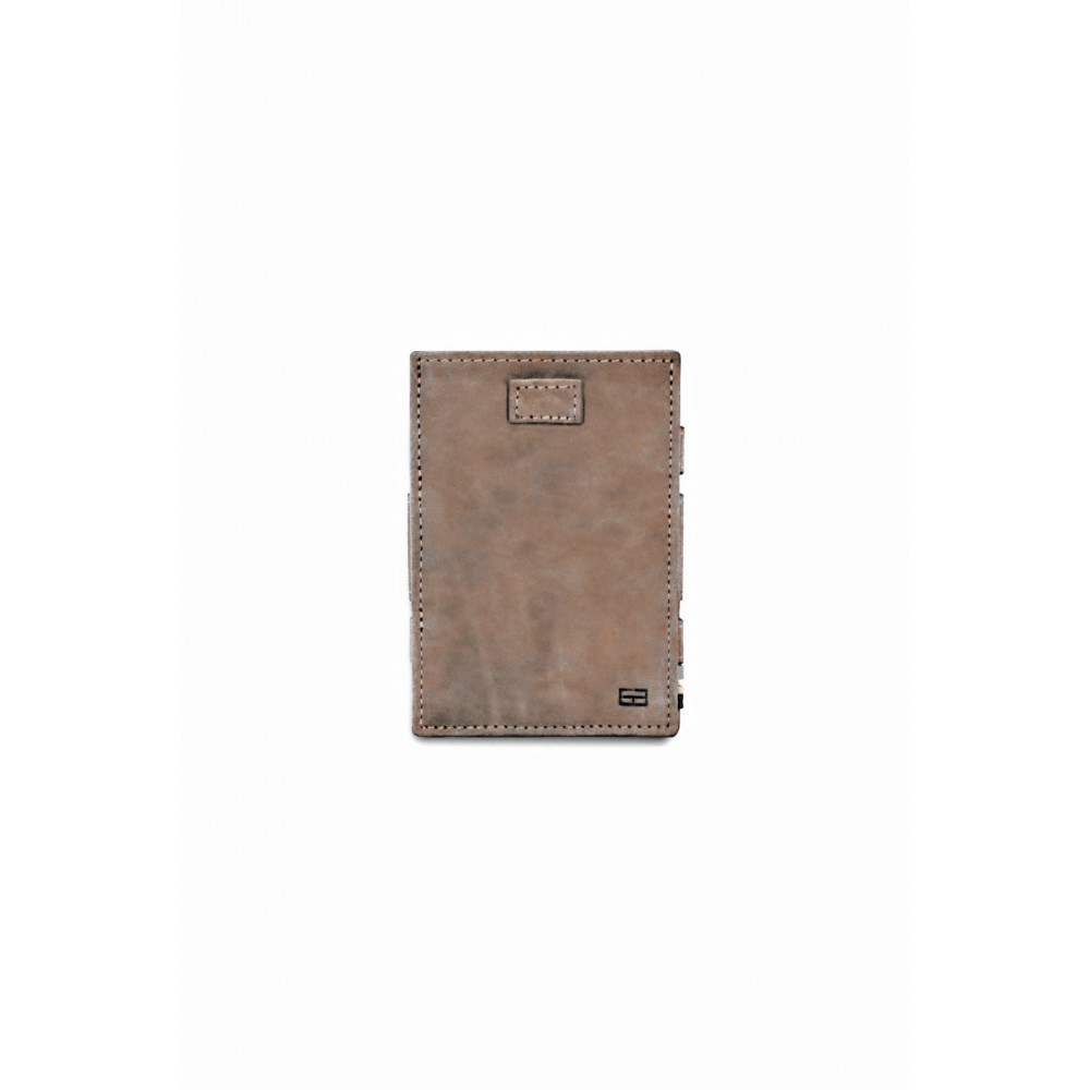 Garzini Cavare Coin Pocket Wallet - Vintage - Σκούρο Καφέ (Java Brown)