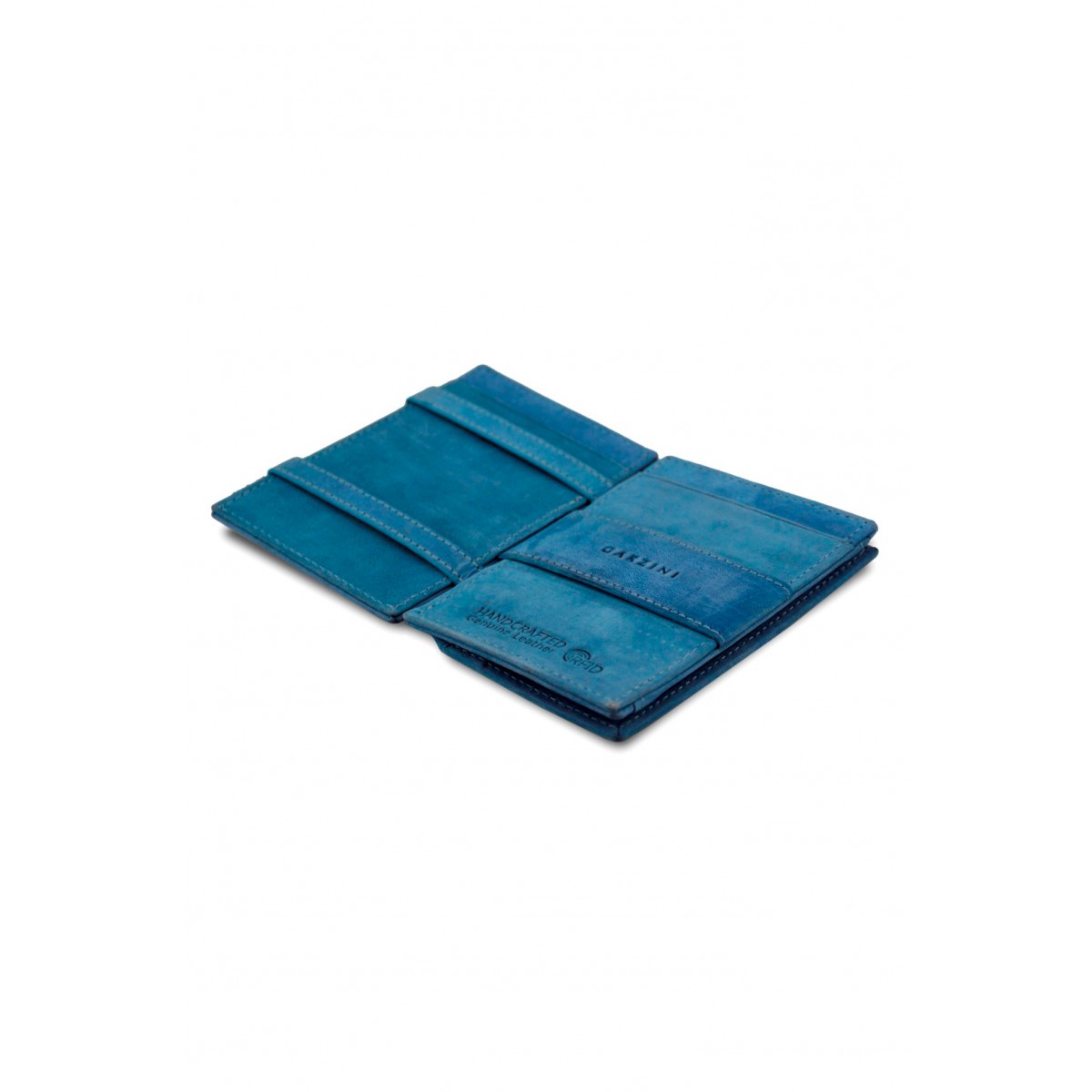 Garzini Cavare Coin Pocket Wallet - Vintage - Μπλε (Sapphire Blue)