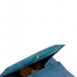 Garzini Cavare Coin Pocket Wallet - Vintage - Μπλε (Sapphire Blue)