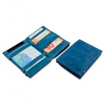 Garzini Cavare Coin Pocket Wallet - Vintage - Μπλε (Sapphire Blue)