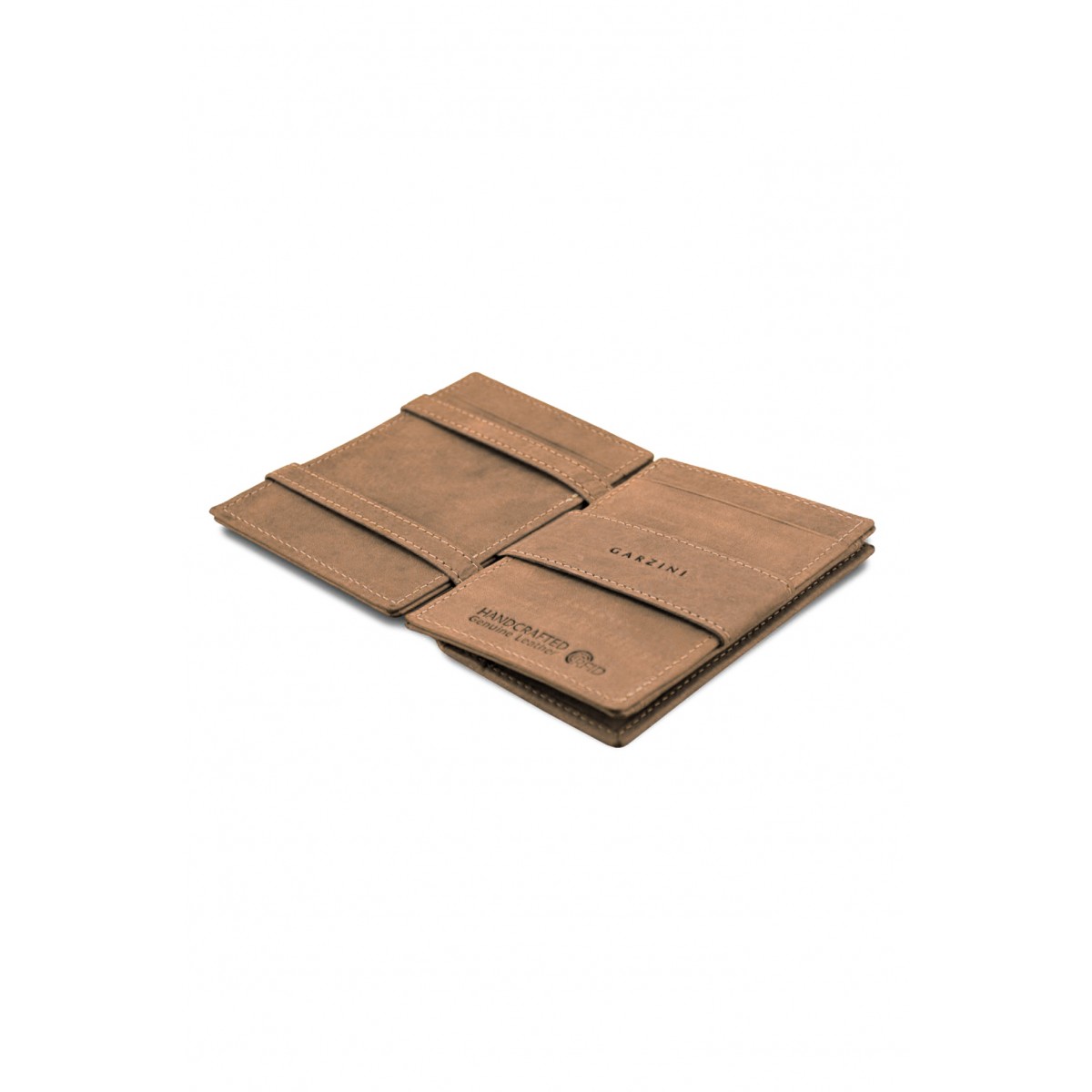 Garzini Cavare Coin Pocket Wallet - Vintage - Καφέ (Camel Brown)