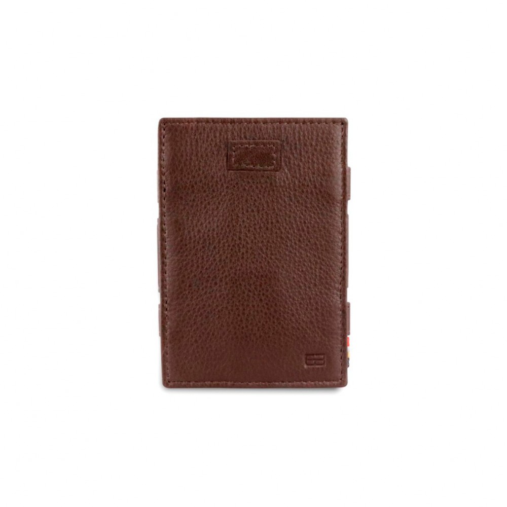 Garzini Cavare Coin Pocket Wallet - Nappa - Καφέ Σοκολατί (Chocolate Brown)