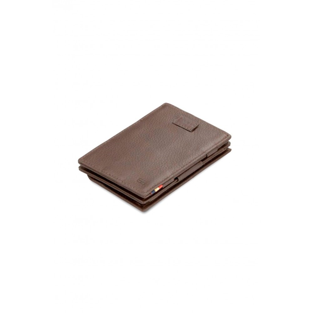 Garzini Cavare Coin Pocket Wallet - Nappa - Καφέ Σοκολατί (Chocolate Brown)