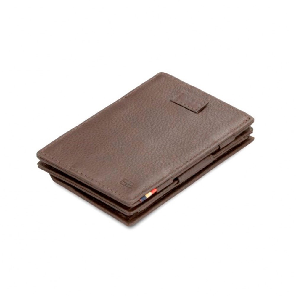 Garzini Cavare Coin Pocket Wallet - Nappa - Καφέ Σοκολατί (Chocolate Brown)