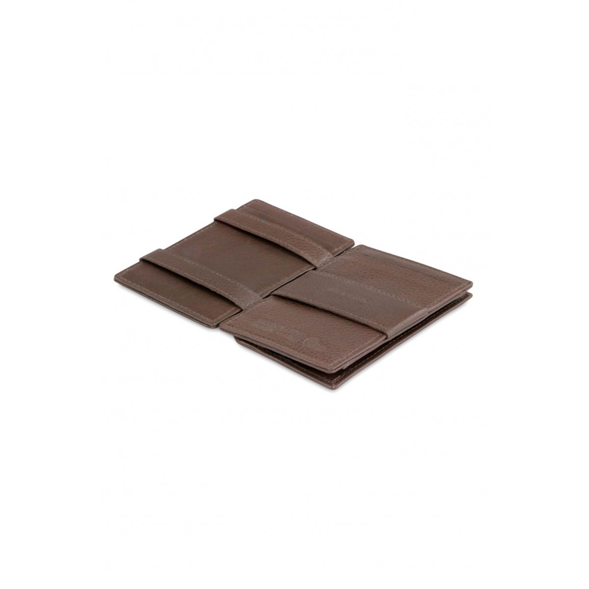 Garzini Cavare Coin Pocket Wallet - Nappa - Καφέ Σοκολατί (Chocolate Brown)