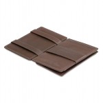 Garzini Cavare Coin Pocket Wallet - Nappa - Καφέ Σοκολατί (Chocolate Brown)