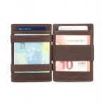 Garzini Cavare Coin Pocket Wallet - Nappa - Καφέ Σοκολατί (Chocolate Brown)