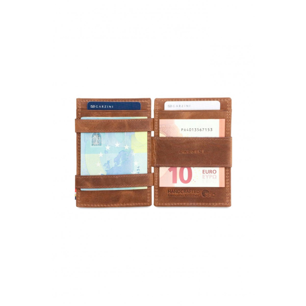 Garzini Cavare Coin Pocket Wallet - Brushed - Καφέ