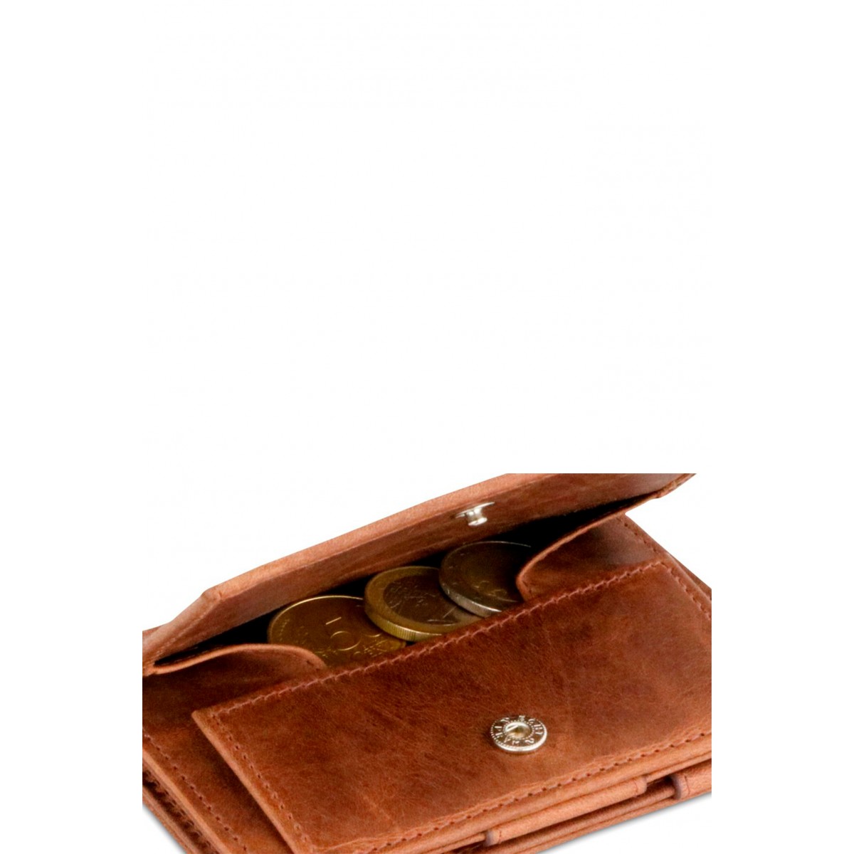 Garzini Cavare Coin Pocket Wallet - Brushed - Καφέ