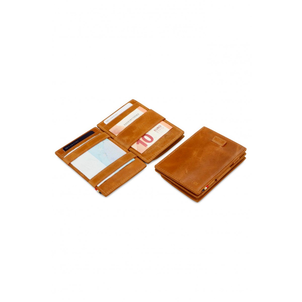 Garzini Cavare Coin Pocket Wallet - Brushed - Καφέ Κονιάκ