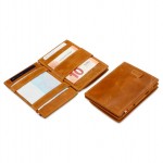 Garzini Cavare Coin Pocket Wallet - Brushed - Καφέ Κονιάκ