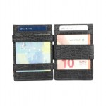 Garzini Cavare Coin Pocket Wallet - Croco - Μαύρο