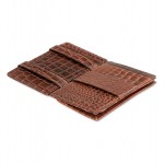 Garzini Cavare Coin Pocket Wallet - Croco - Καφέ