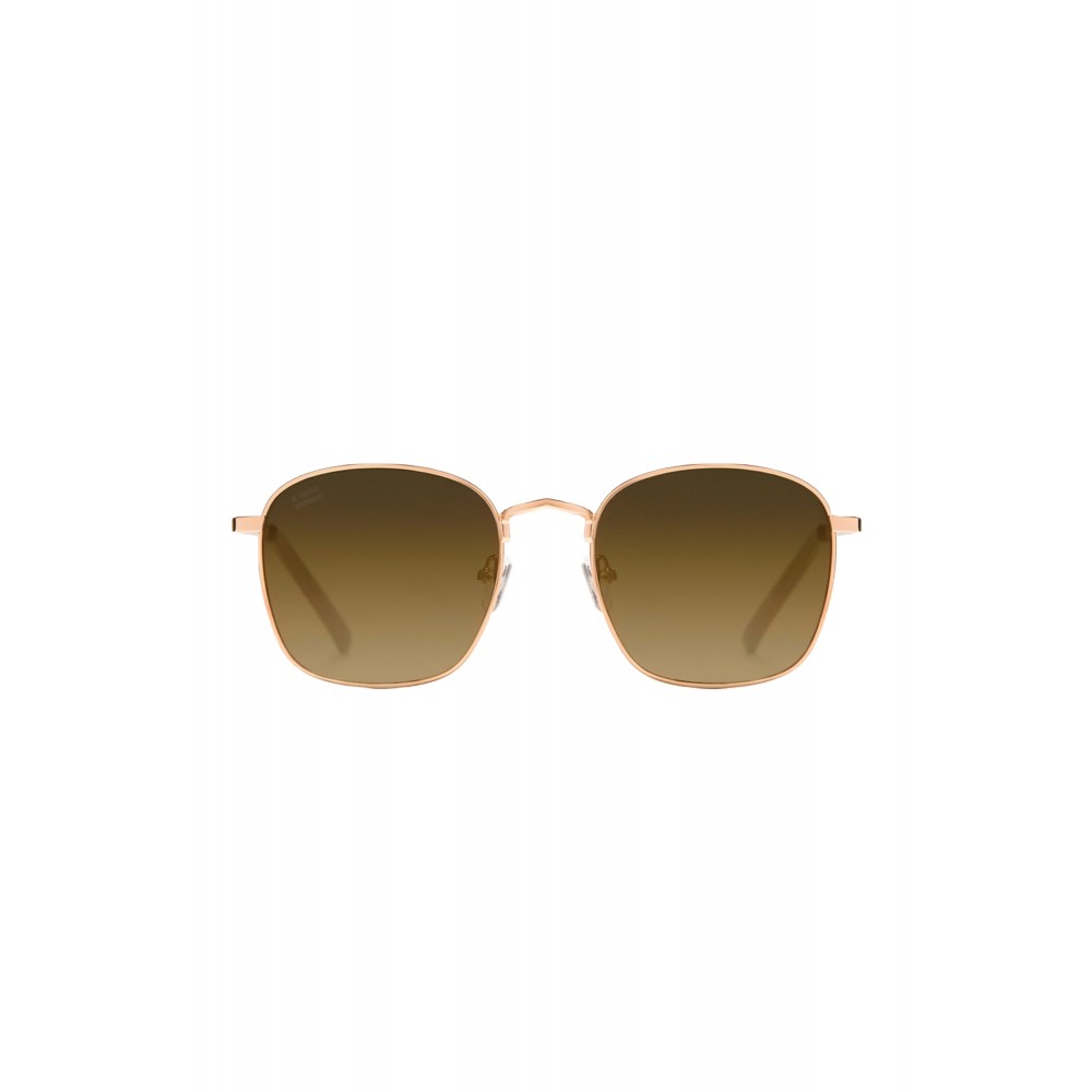 D. Franklin Classic Metal Square Rose Gold - Grad Brown / 45mm