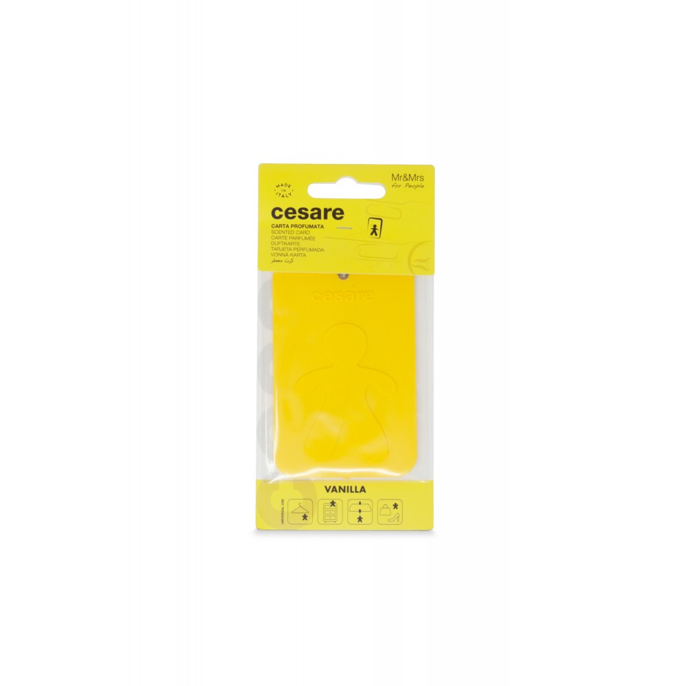 Mr&Mrs Cesare Scented Card Αρωματικό Αυτοκινήτου & Ντουλάπας - Yellow/Vanilla