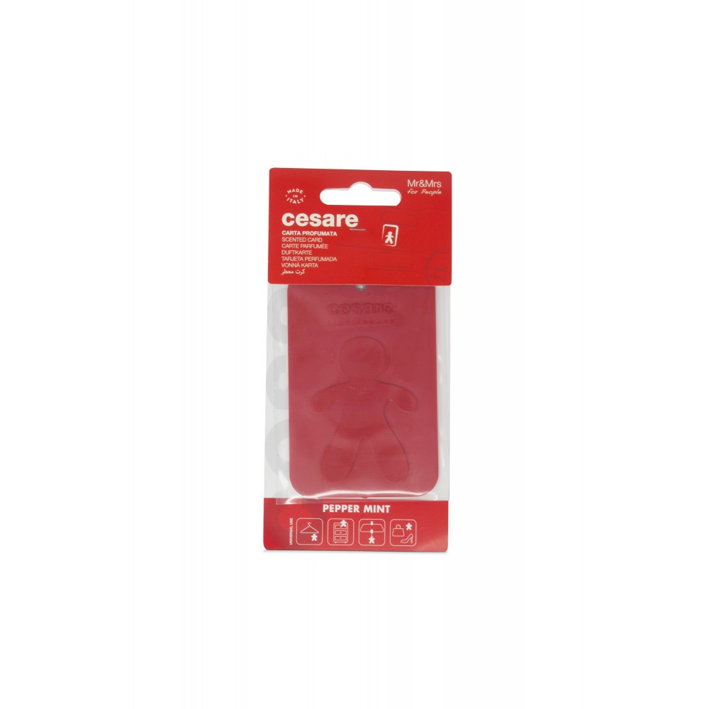 Mr&Mrs Cesare Scented Card Αρωματικό Αυτοκινήτου & Ντουλάπας - Red/Peppermint