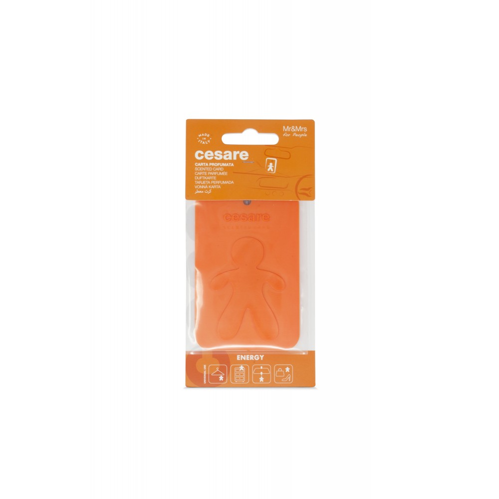 Mr&Mrs Cesare Scented Card Αρωματικό Αυτοκινήτου & Ντουλάπας - Orange/Energy