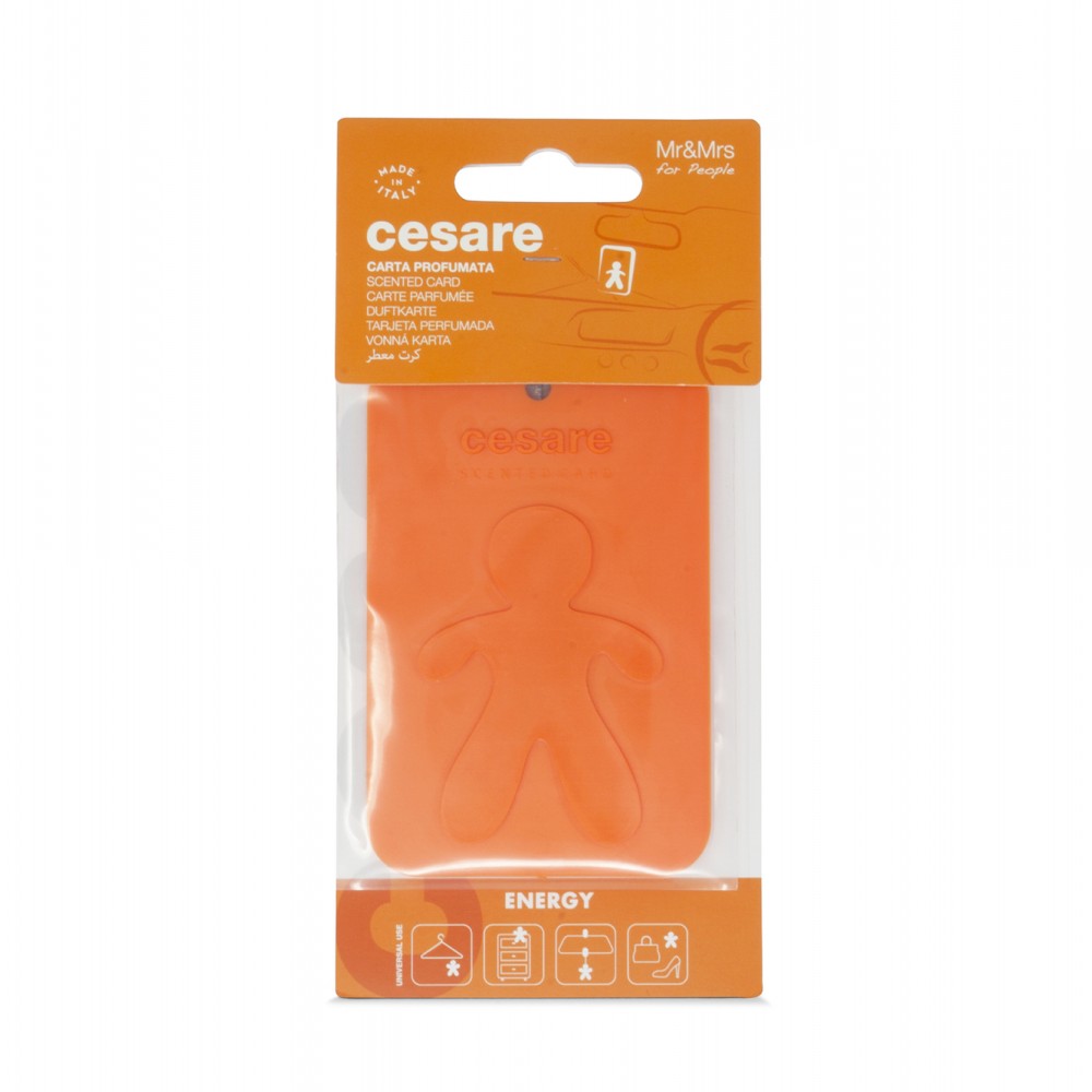 Mr&Mrs Cesare Scented Card Αρωματικό Αυτοκινήτου & Ντουλάπας - Orange/Energy