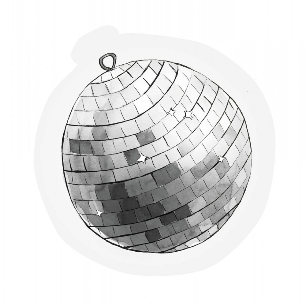 The Gift Label Disco ball - Cut- out Ευχετήρια κάρτα