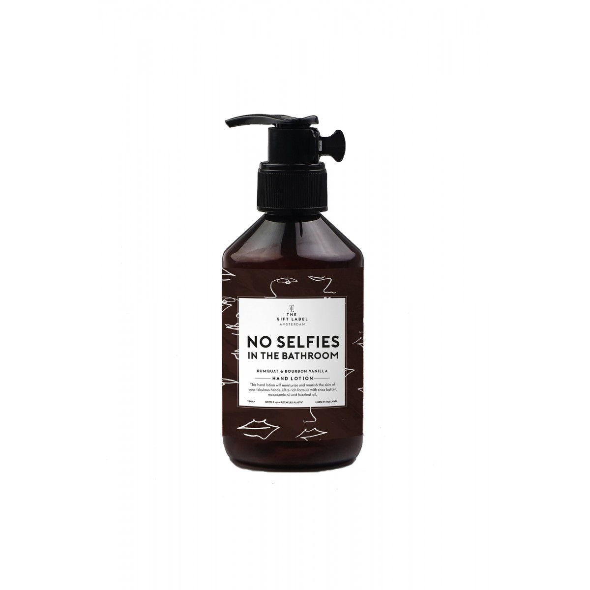 The Gift Label Hand Lotion 250ml - No Selfies In The Bathroom - Kumquat & Bourbon Vanilla