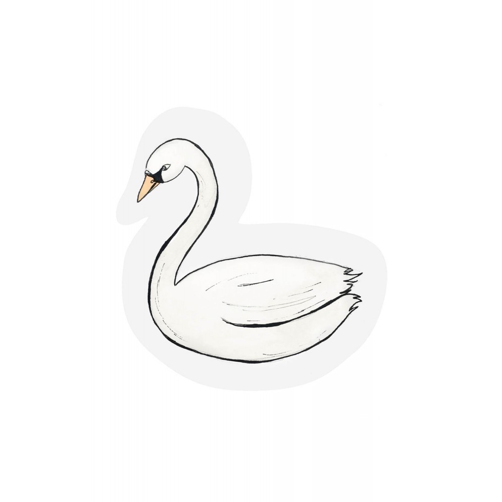 The Gift Label Swan - Cut-out Ευχετήρια κάρτα