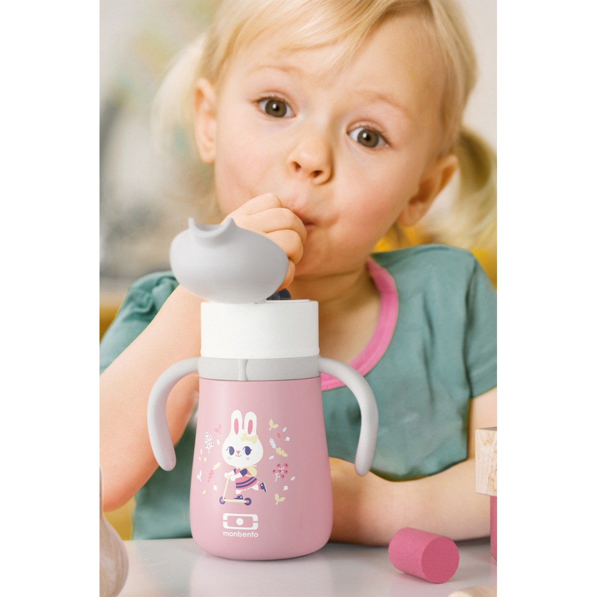 Ισοθερμικό Μπουκάλι Monbento MB Stram 360ml - Pink Bunny