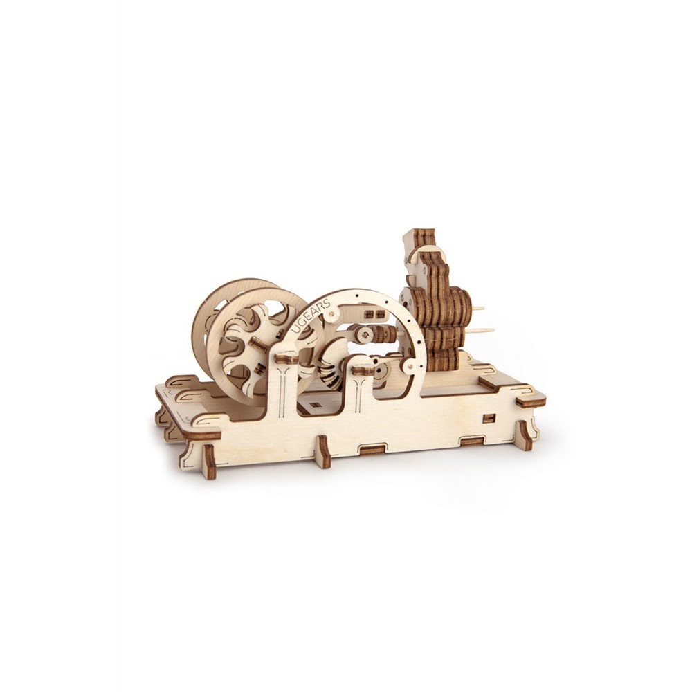 Ugears Ξύλινο Μηχανικό 3D Παζλ - Μηχανή Πεπιεσμένου Αέρα - 16.2x7.8x10cm