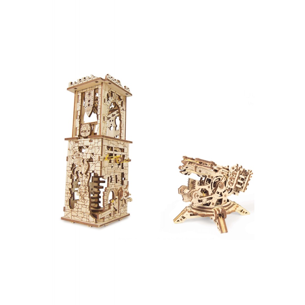 Ugears Ξύλινο Μηχανικό 3D Παζλ - Καταπέλτης-Πύργος - 15.3x9.5x9.6cm