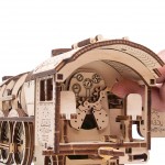 Ugears Ξύλινο Μηχανικό 3D Παζλ - V- Εξπρές Τρένο Ατμού με Βαγόνι για Μεταφορές - 56x12x12cm